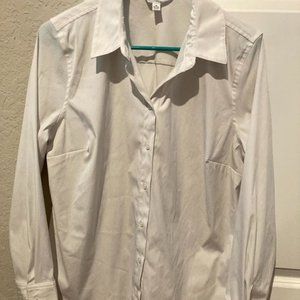 Time and Tru Women's Sz M White Button Up Blouse
